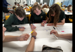 Students working together on the Illuminate Business Challenge